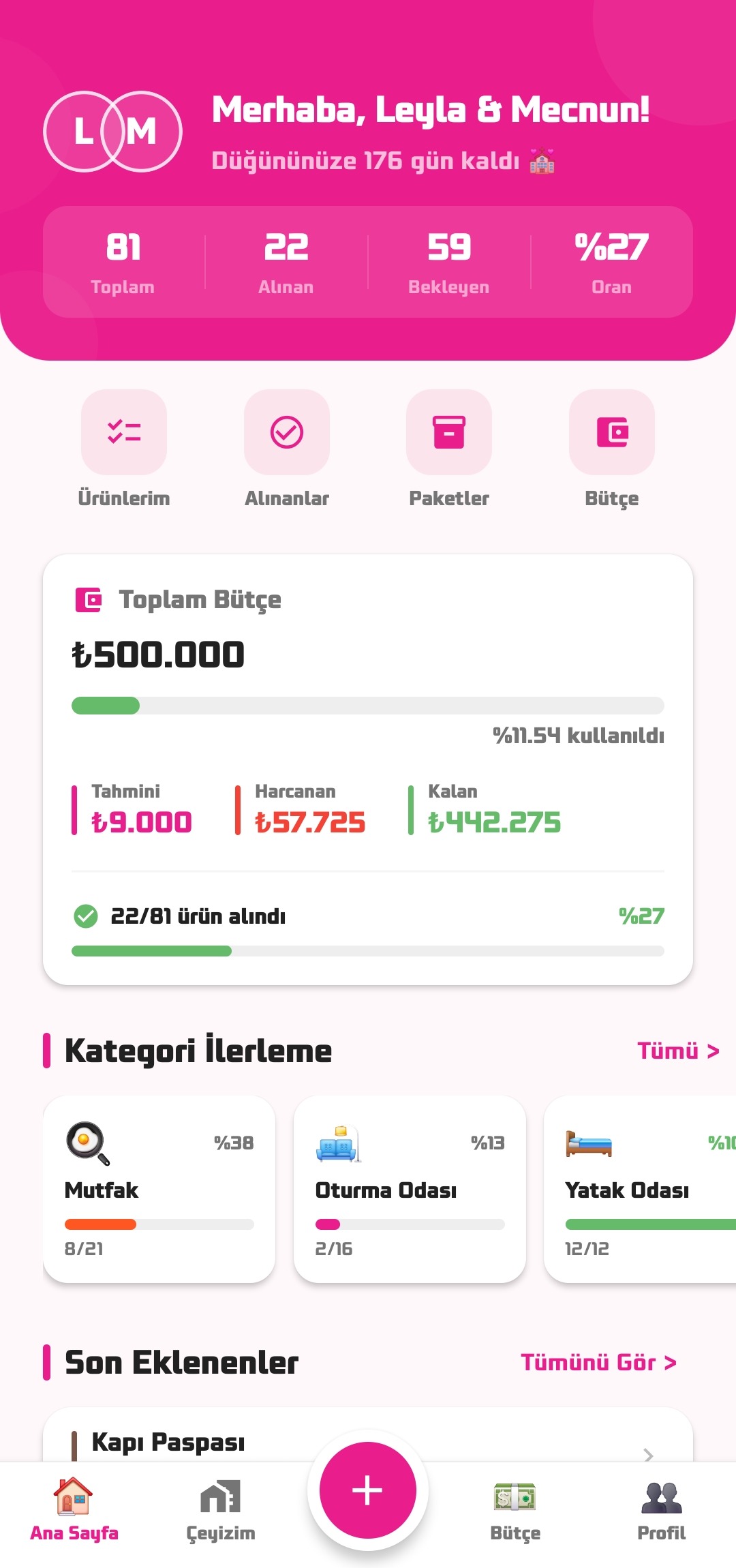 Bohçam Uygulama Ekranı